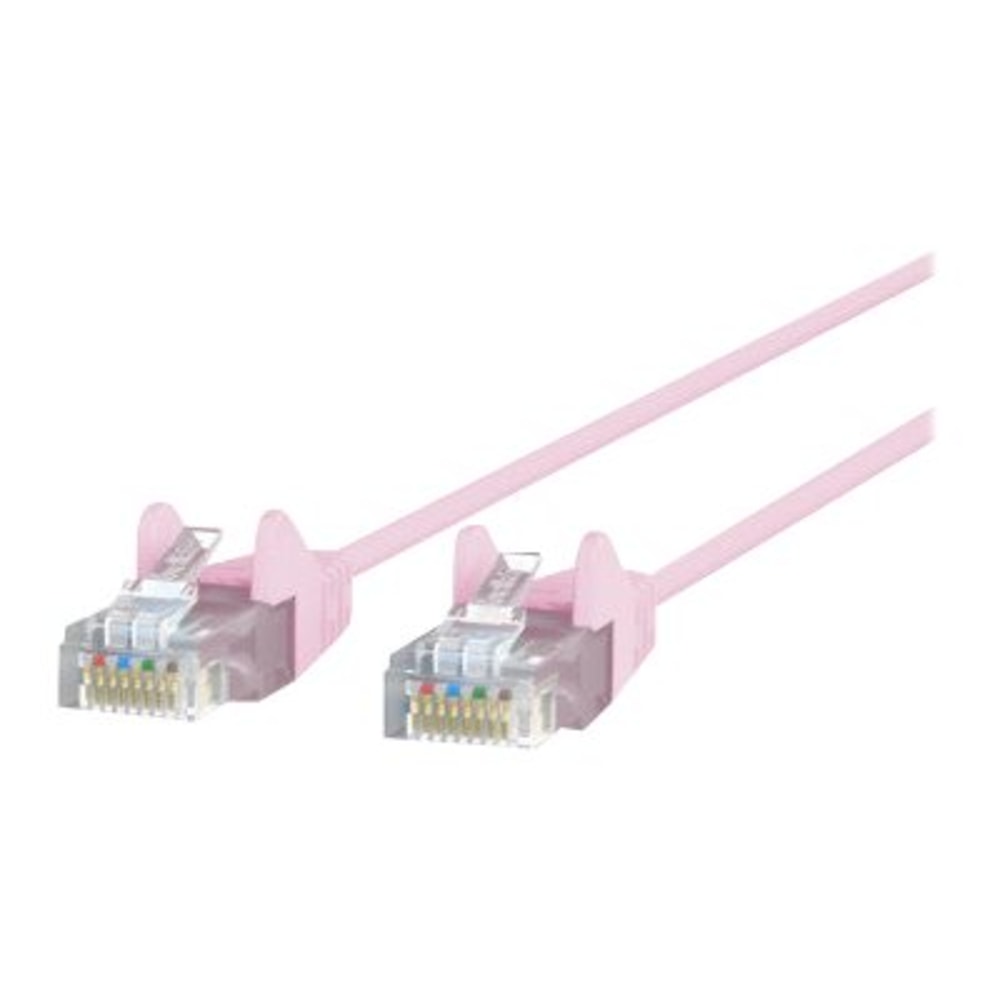 Belkin Slim - Patch cable - RJ-45 (M) to RJ-45 (M) - 1 ft - UTP - CAT 6 - molded, snagless - pink MPN:CE001B01-PNK-S