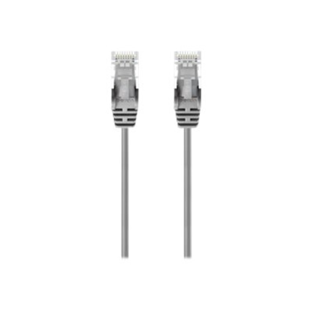 Belkin 1ft CAT6 Ethernet Patch Cable Snagless, RJ45, M/M - Gray - 1 ft Category 6 Network Cable - CE001B01S MPN:CE001B01-S