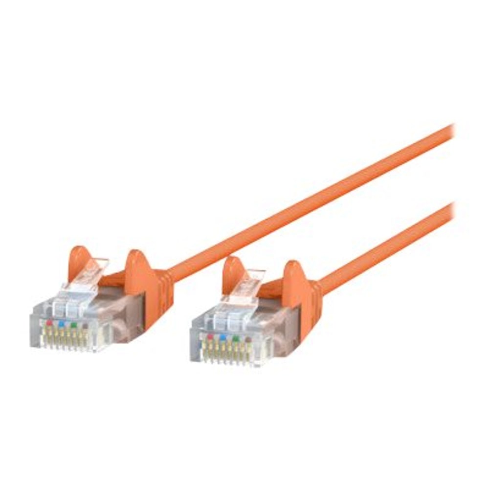 Belkin Slim - Patch cable - RJ-45 (M) to RJ-45 (M) - 2 ft - UTP - CAT 6 - molded, snagless - orange MPN:CE001B02-ORG-S