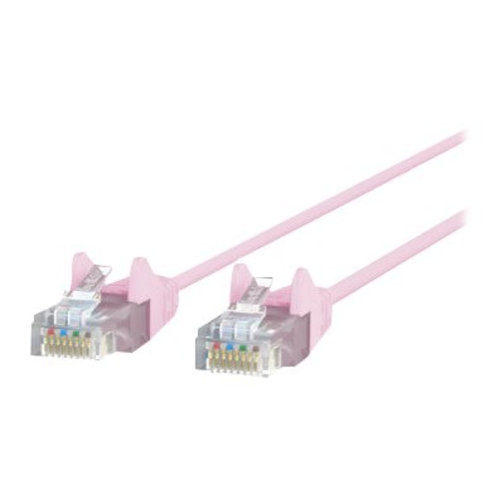 Belkin Slim - Patch cable - RJ-45 (M) to RJ-45 (M) - 2 ft - UTP - CAT 6 - molded, snagless - pink MPN:CE001B02-PNK-S