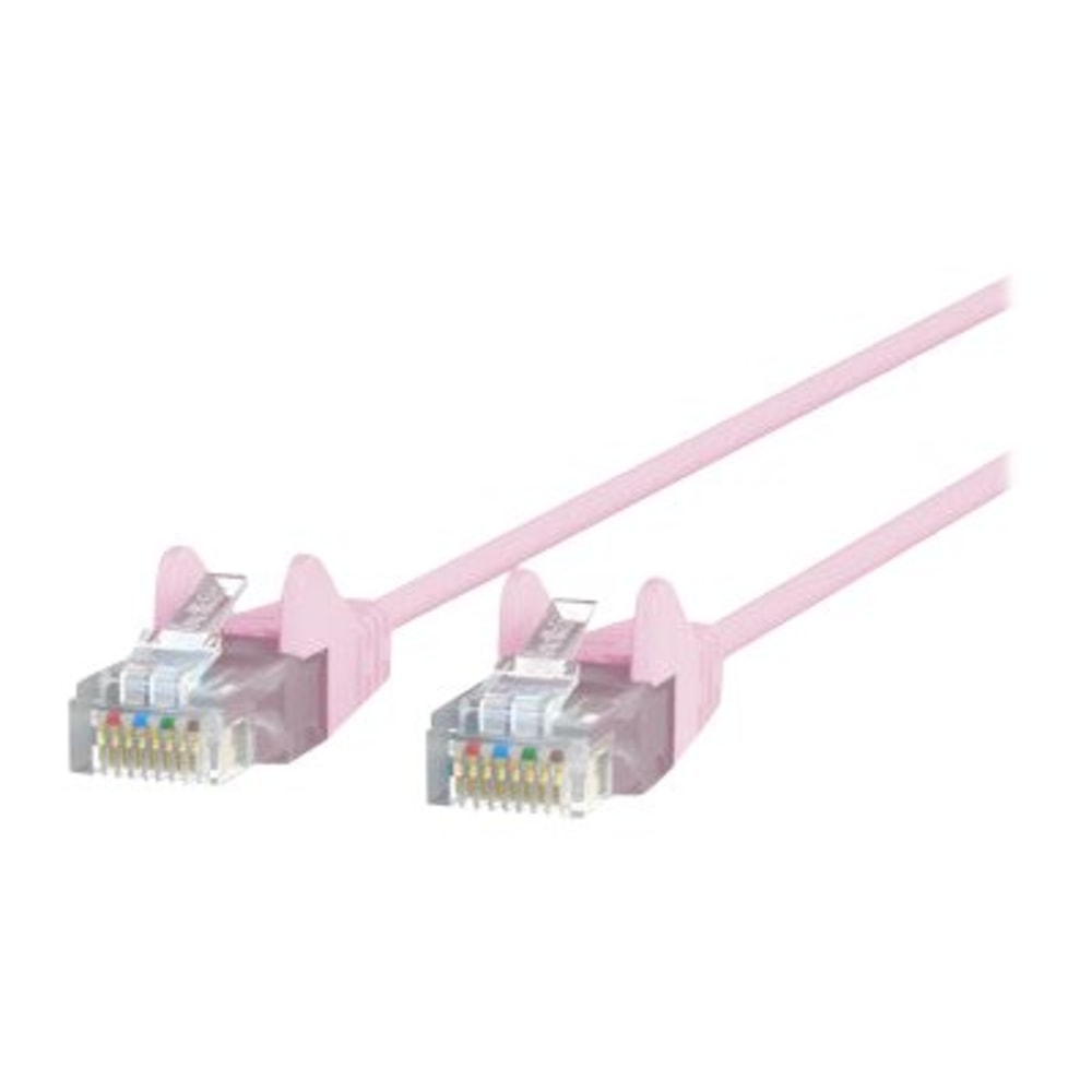 Belkin Slim - Patch cable - RJ-45 (M) to RJ-45 (M) - 4 ft - UTP - CAT 6 - molded, snagless - pink MPN:CE001B04-PNK-S
