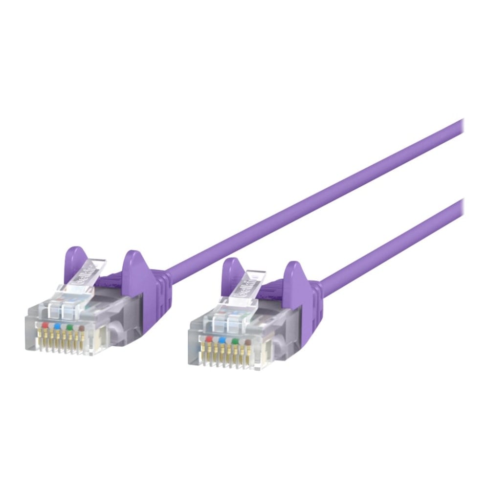 Belkin Slim - Patch cable - RJ-45 (M) to RJ-45 (M) - 10 ft - UTP - CAT 6 - molded, snagless - purple MPN:CE001B10-PUR-S