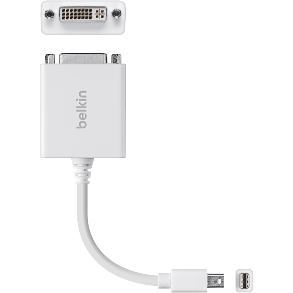 Belkin Mini DisplayPort to DVI Adapter, M/F, 1080p - DVI/Mini DisplayPort Video Cable - F2CD051B MPN:F2CD051B
