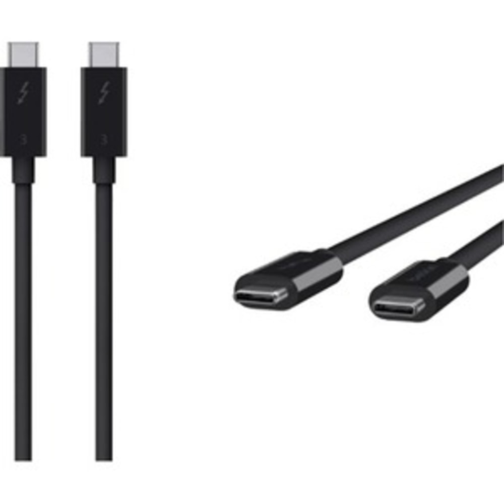 Belkin Thunderbolt 3 Cable (USB-C to USB-C, 100W) - 2.60 ft Thunderbolt 3/USB-C Data Transfer Cable - F2CD084BT08MBK MPN:F2CD084BT0.8MBK
