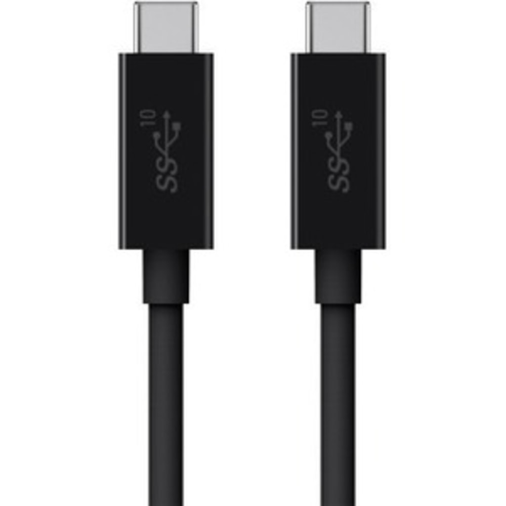 Belkin USB-C to USB-C Cable - 3.1 USB-C - 10 Gbps Data Transfer - 100 Watt - 1 Meter/3.3ft - Black - 3.28 ft USB Data Transfer Cable MPN:F2CU052BT1M-BLK