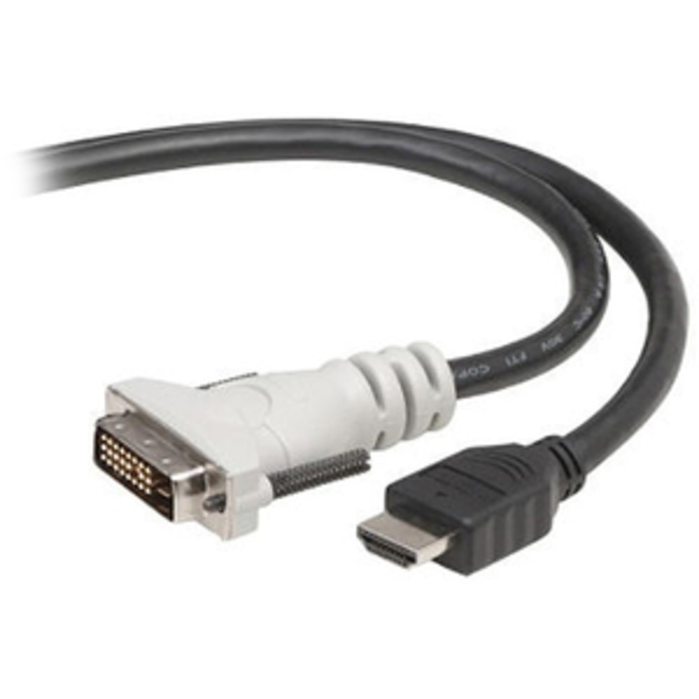 Belkin HDMI to DVI-D Cable - DVI-D Male - Male HDMI - 3ft - Black MPN:F2E8171-03-SV