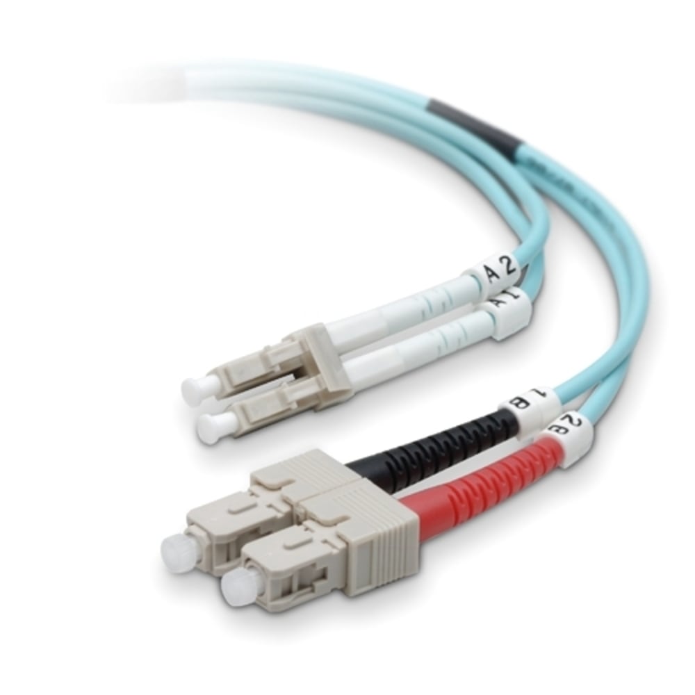 Belkin Fiber Optic Duplex Patch Cable - LC Male - SC Male - 32.81ft - Aqua MPN:F2F402L7-10M-G