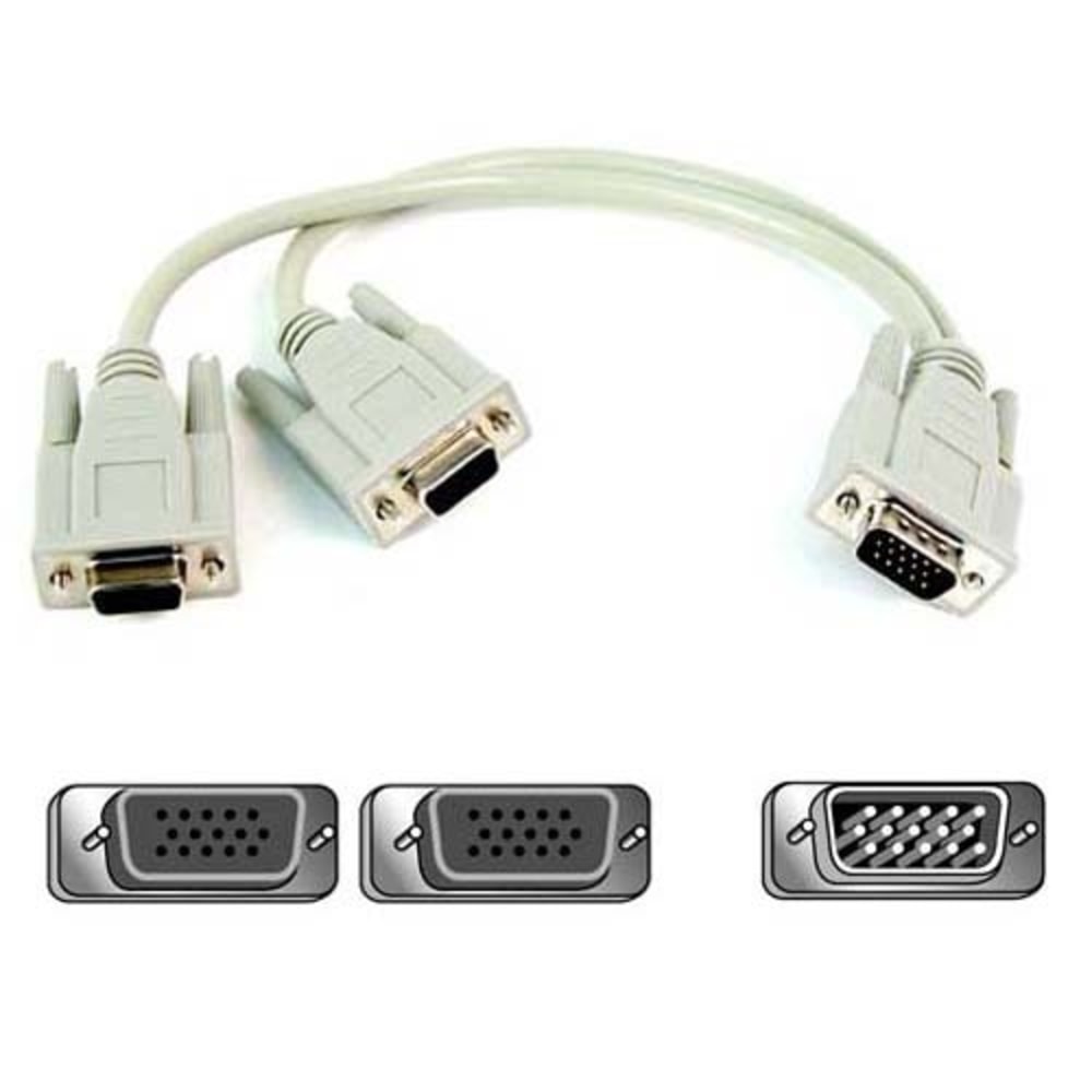 Belkin Monitor Display Cable - HD-15 Female Video - HD-15 Male Video - 1ft - Gray MPN:F3G006-01