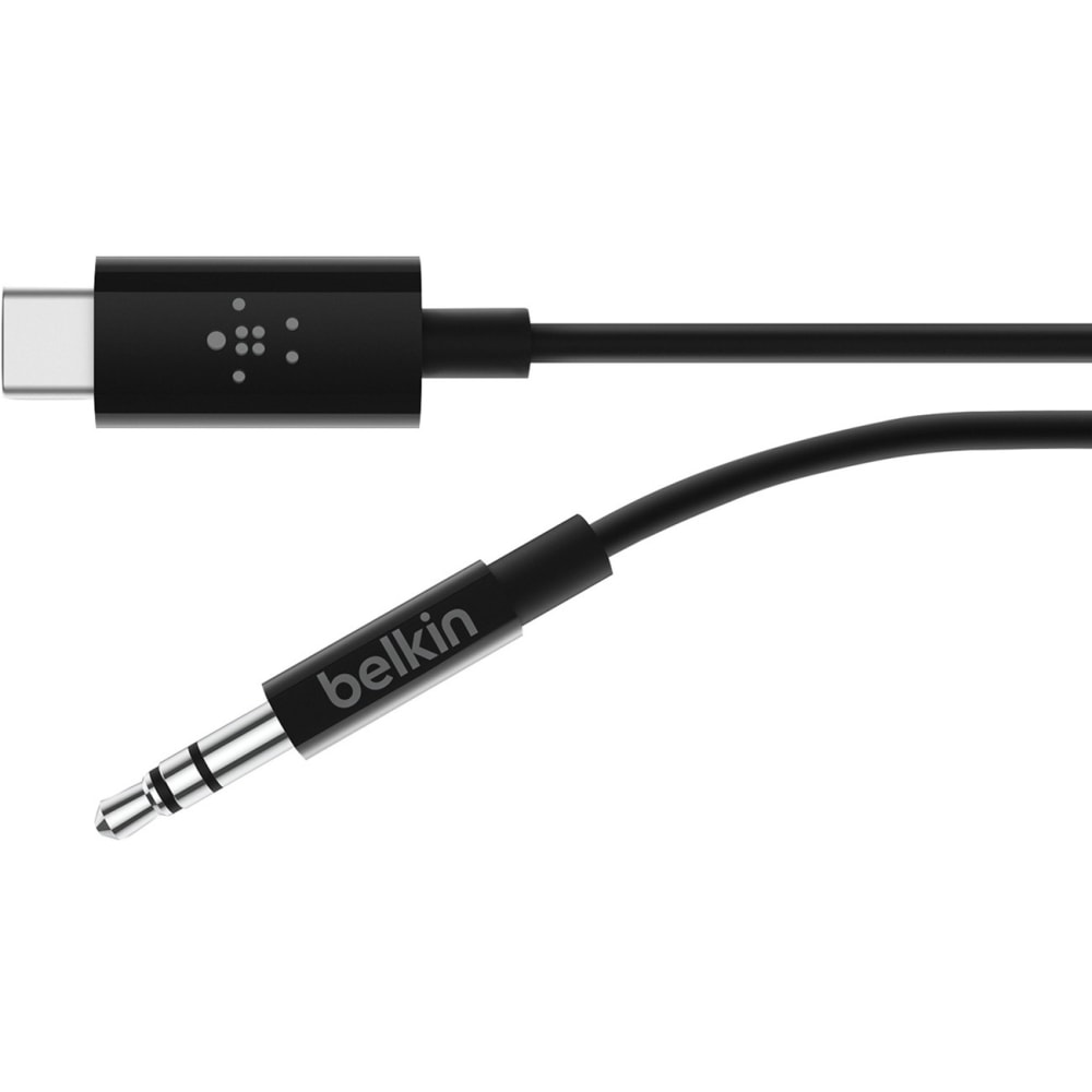 Belkin 3.5mm Audio Cable with USB-C Connector, 3 Ft, Black MPN:F7U079BT03-BLK