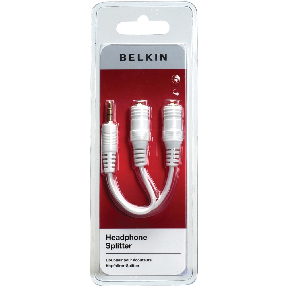 Belkin Speaker and Headphone Splitter - Mini-phone Male, Mini-phone Female - Black MPN:F8V234
