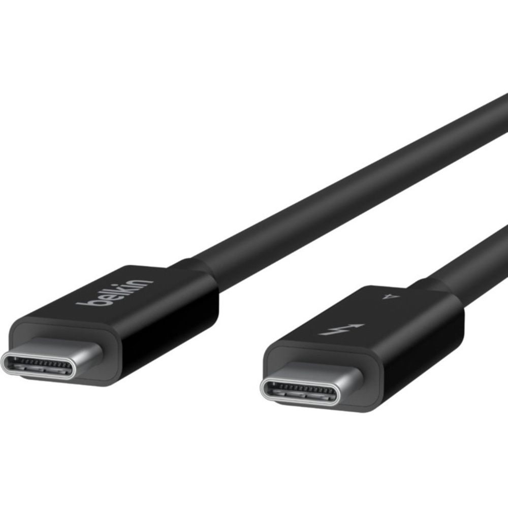 Belkin 6.6 ft Thunderbolt USB-C to USB-C Cable - 24 pin to 24 pin - 100W PD - Black - 6.56 ft Thunderbolt 4 Data Transfer Cable - INZ002BT2MBK MPN:INZ002BT2MBK