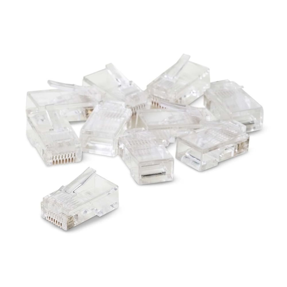 Belkin 50 Micron RJ45 Plugs - 10 - RJ-45 Network Male - Clear MPN:R6G088-R-10