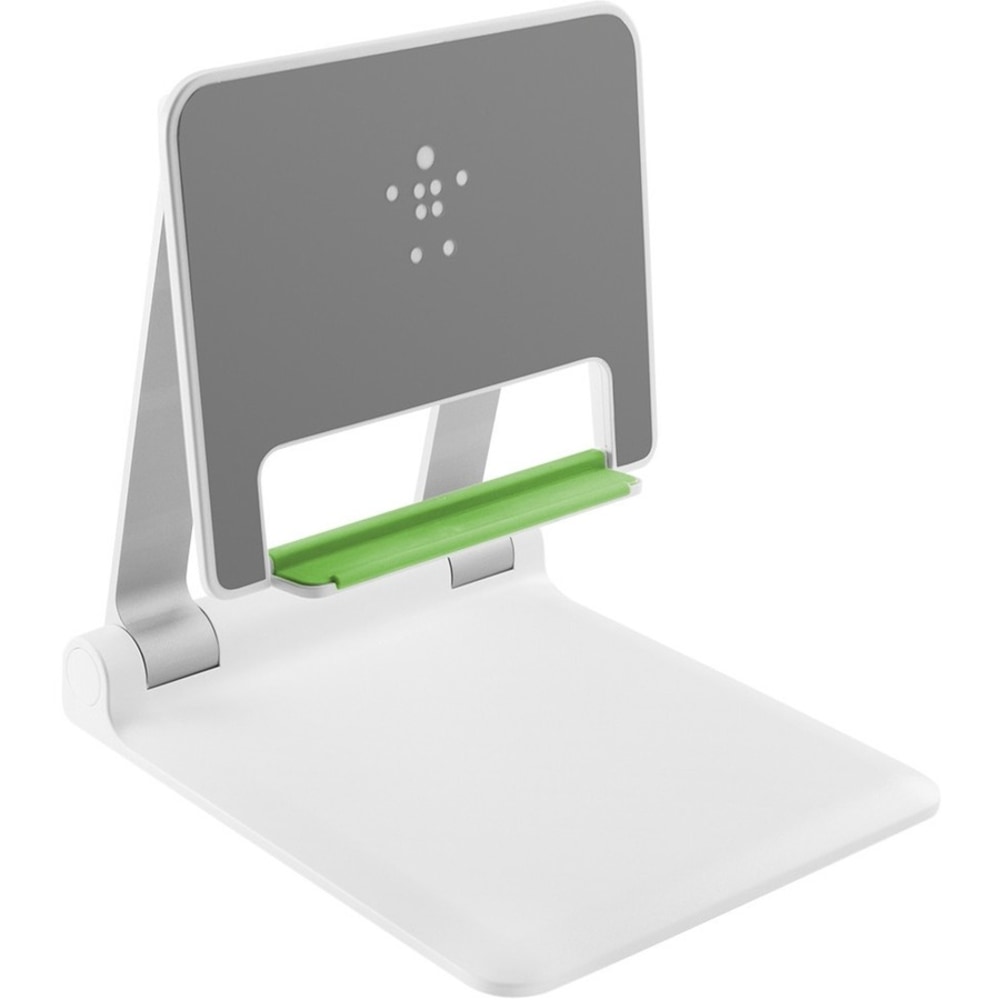 Belkin Portable Tablet Stage, 9.8inH x 8.8inW x 9.1inD, White, Cable Management, Adjustable Angle, Foldable, Lightweight MPN:B2B118