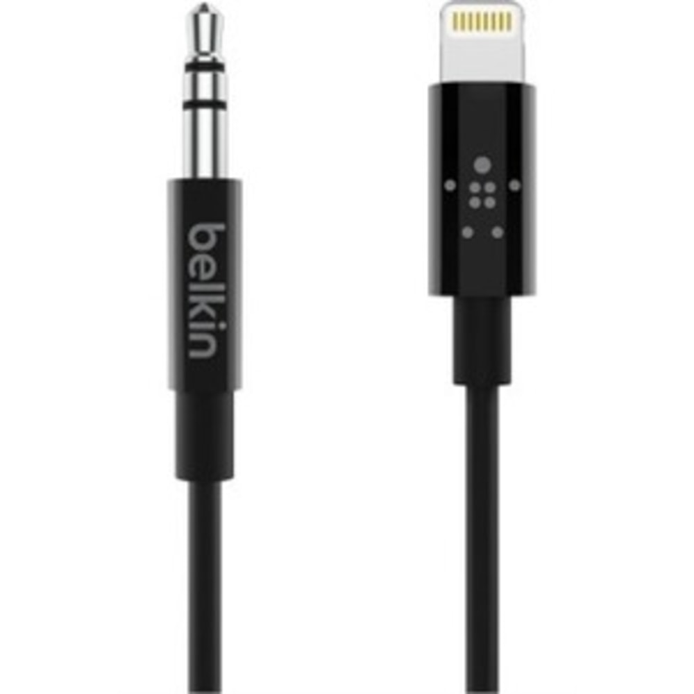 Belkin 3.5 mm Audio Cable With Lightning Connector - 6 ft Lightning/Mini-phone Audio/Data Transfer Cable - AV10172BT06WHT MPN:AV10172BT06-WHT