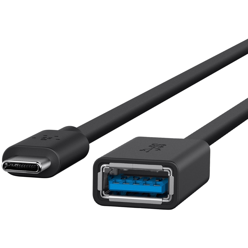 Belkin USB-C to USB-A Adapter - USB 3.0 Charger - 5 Gbps - Black - 6in USB Data Transfer Cable - B2B150BLK MPN:B2B150-BLK