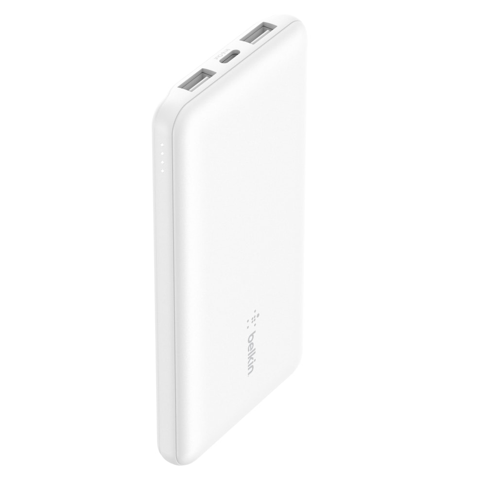 Belkin BoostCharge Power Bank, 10K, For Iphone/Samsung/Google Pixel, White, BPB011BTWH MPN:BPB011BTWH
