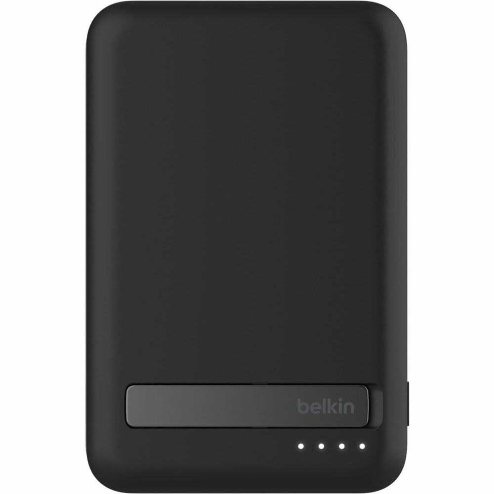 Belkin 15W Wireless Magnetic Power Bank w/ Stand, Qi2 - 5K mAh - 1xUSB-C - Portable Charger - w/ USB-C to USB-C Cable - Black - 5000 mAh - Black MPN:BPD006BTBK