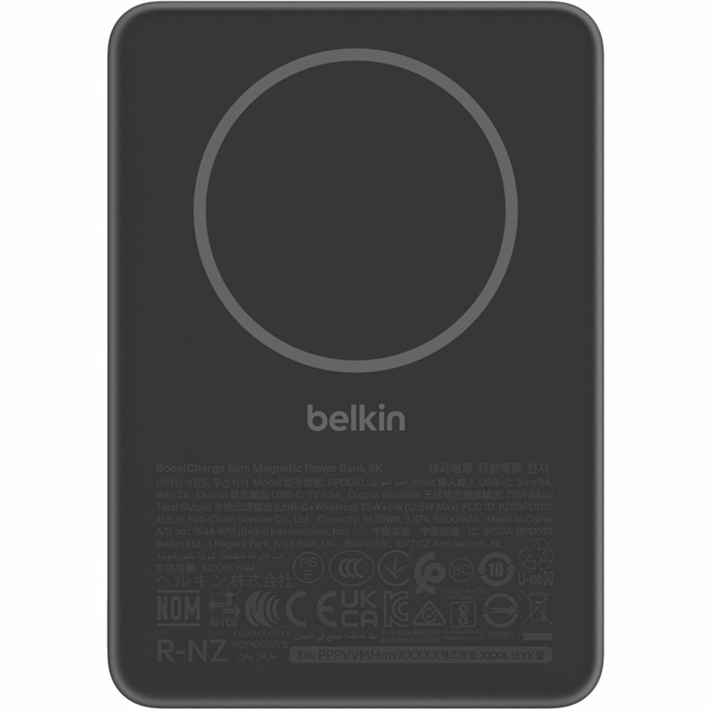 Belkin BoostCharge Slim Magnetic Power Bank 5K MPN:BPD010FQBK