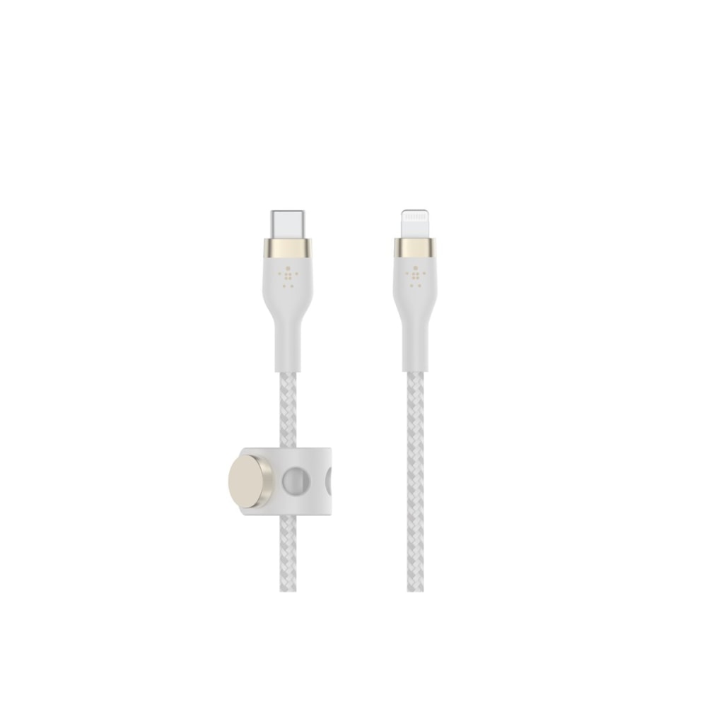 Belkin BoostCharge Pro Flex Braided USB-C To Lightning Cable, 3M/10ft, White MPN:CAA011BT3MWH