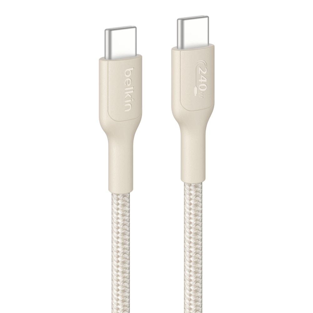 Belkin BoostCharge Pro Braided USB-C To USB-C 240W Charging Cable, Sand MPN:CAB025FQ2MSD