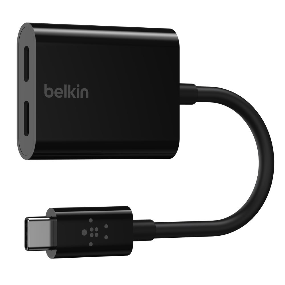 Belkin Connect USB-C Audio And Charge Adapter, 60W, Black MPN:F7U081BTBLK
