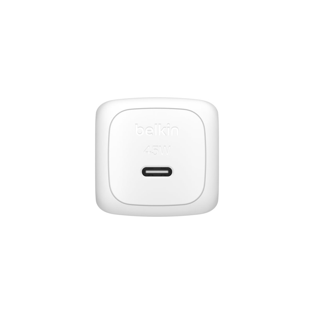 Belkin 45W Portable USB-C Wall Charger - 1xUSB-C (45W) - Fast Charge - Power Adapter - White - 45 W - White MPN:WCA013DQWH