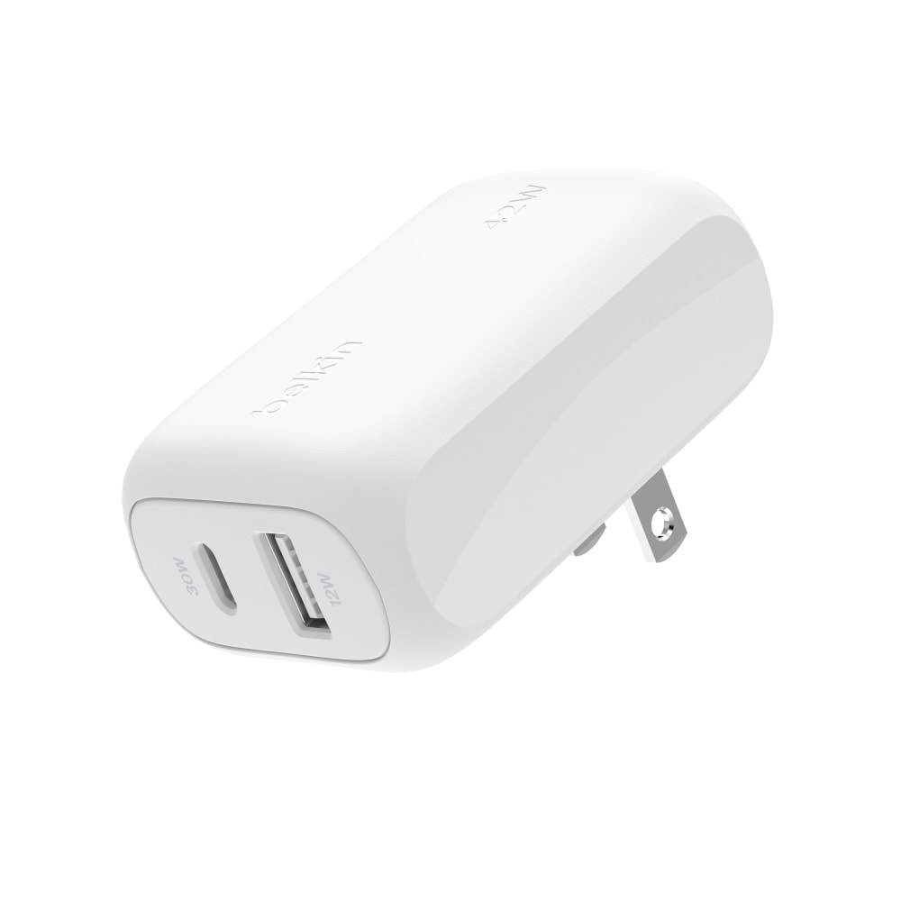 Belkin BoostCharge Dual Wall Charger, For Iphone/Samsung/Google, 42W, White, WCB009dqWH MPN:WCB009DQWH