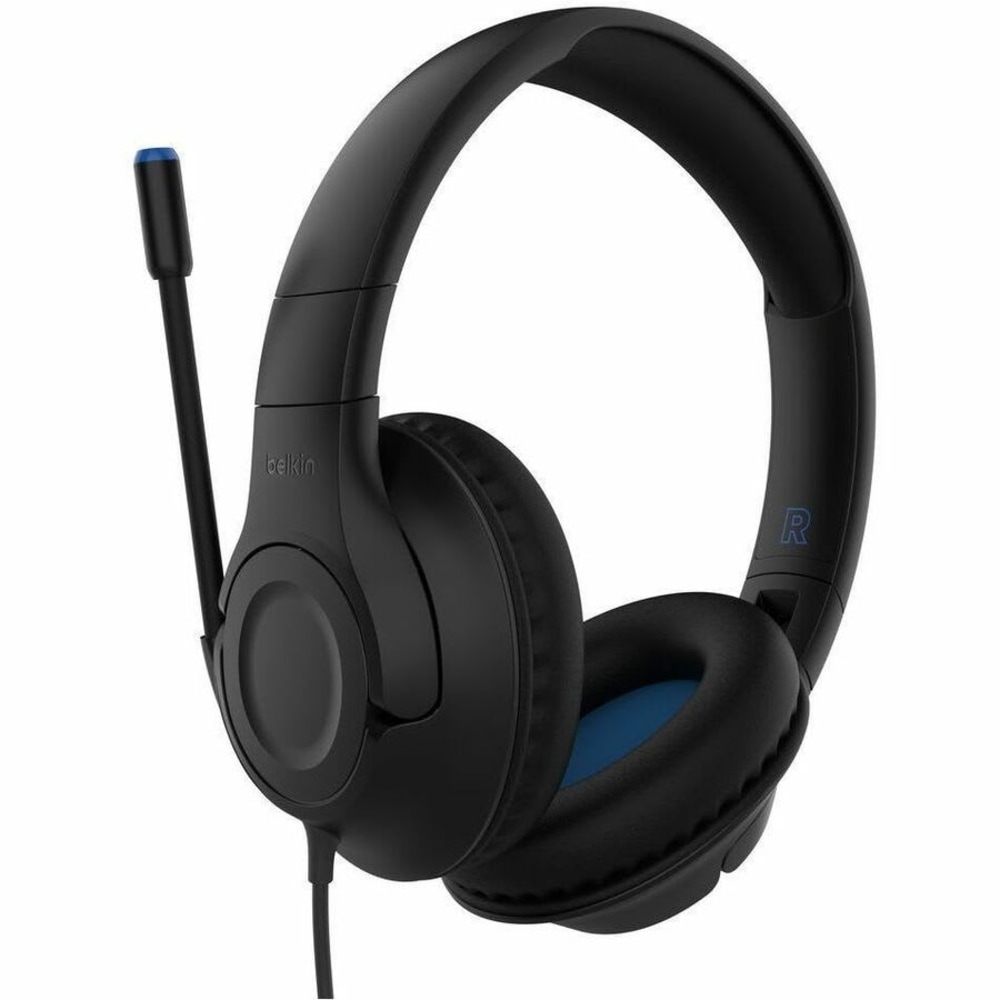 Belkin SoundForm Inspire Wired Over-Ear Headset for Kids, Black MPN:AUD007FQBK
