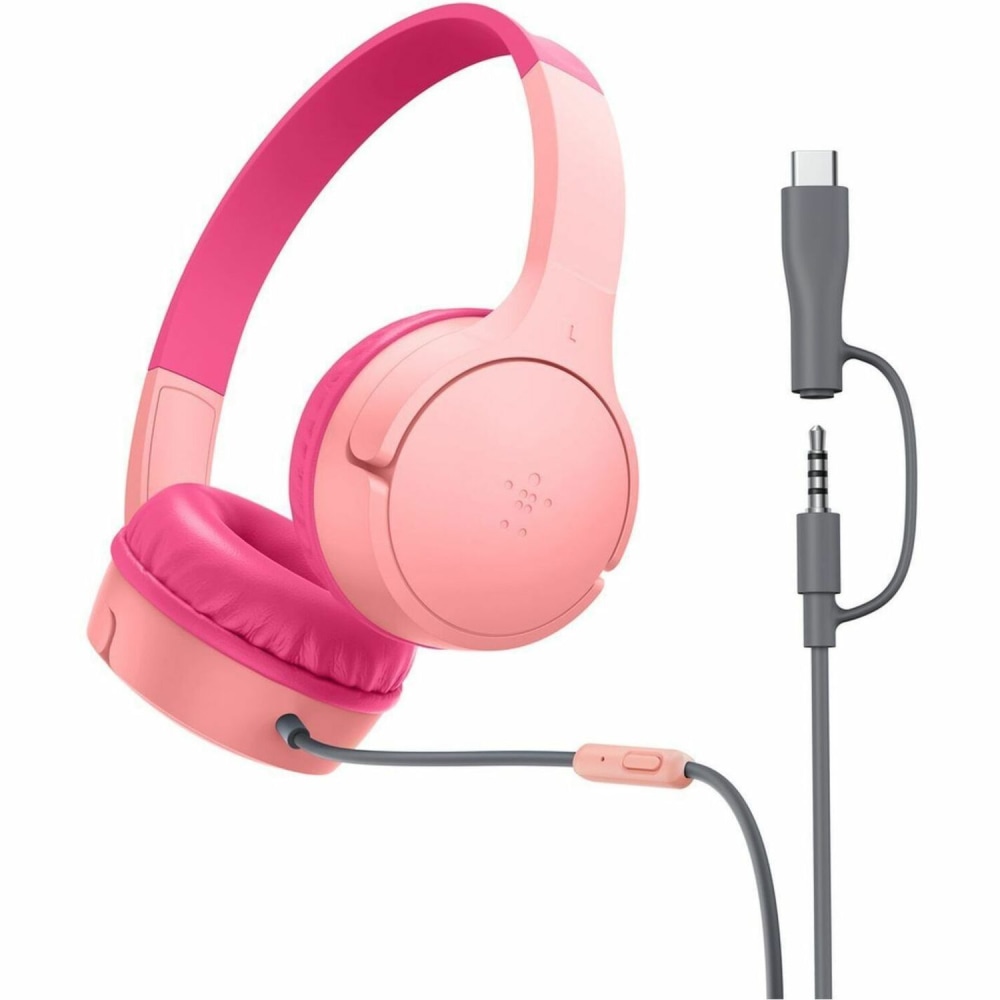 Belkin SoundForm Mini Wired On-Ear Headphones For Kids, AUD010FQPK MPN:AUD010FQPK