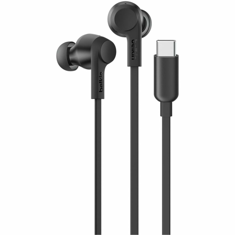 Belkin SoundForm ANC Wired Earbuds (USB-C) - Stereo - USB Type C - Wired - Earbud - Binaural - In-ear - Black MPN:G3H0003FQBK