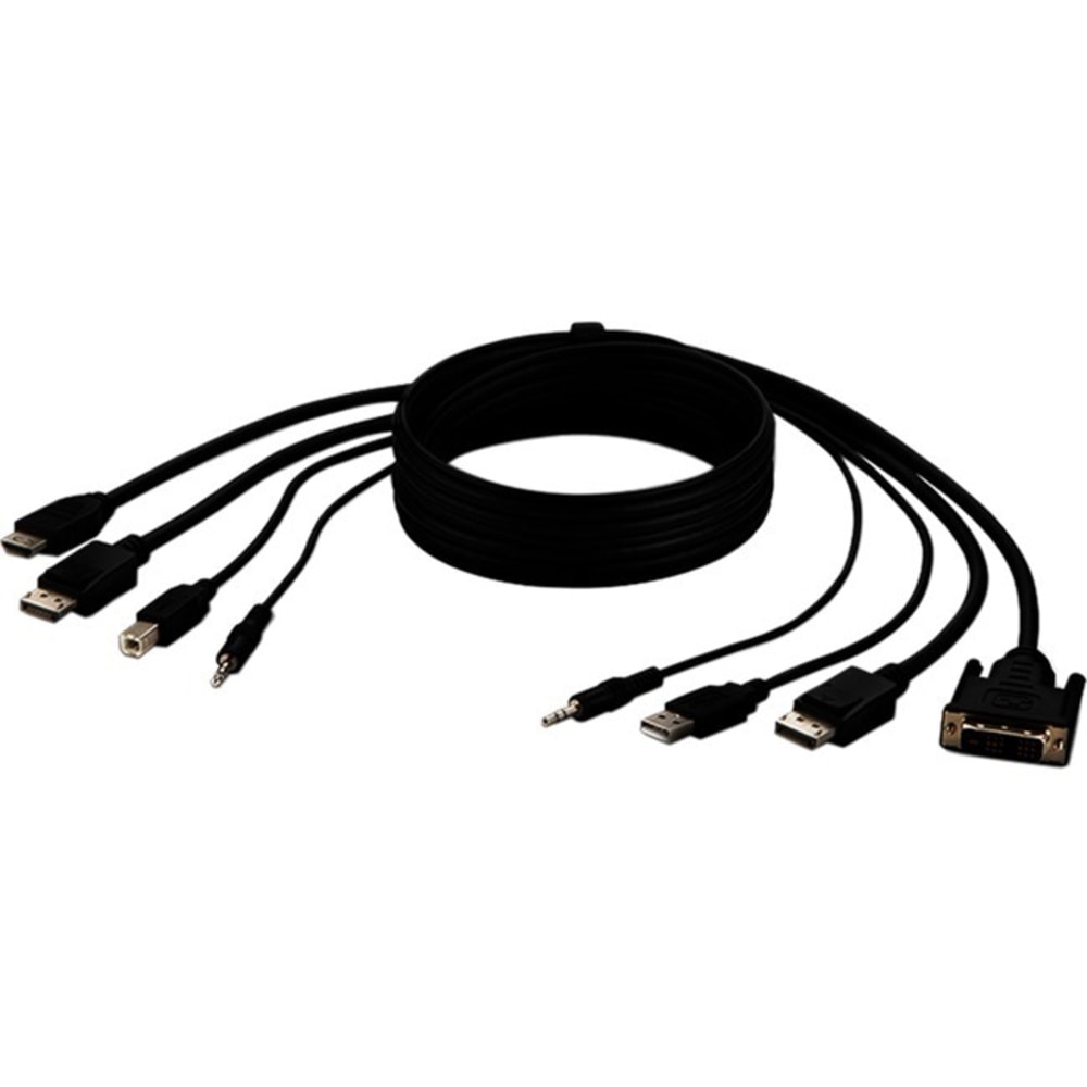 Belkin Dual DVI to HDMI and DP to DP + USB A/B + Audio Passive Combo KVM - 6 ft KVM Cable - F1DN2CCDHPP6T MPN:F1DN2CC-DHPP6T