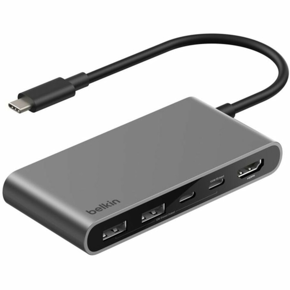 Belkin 5-Port USB-C Hub, USB-C to 2xUSB-A, 2xUSB-C, 1x4K HDMI, Docking Station, Black, AVC022FQSGY MPN:AVC022FQSGY