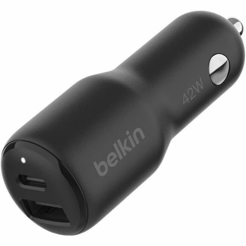 Belkin BoostCharge Dual Car Charger 42W - 12 V DC Input - Black MPN:CCB005BTBK