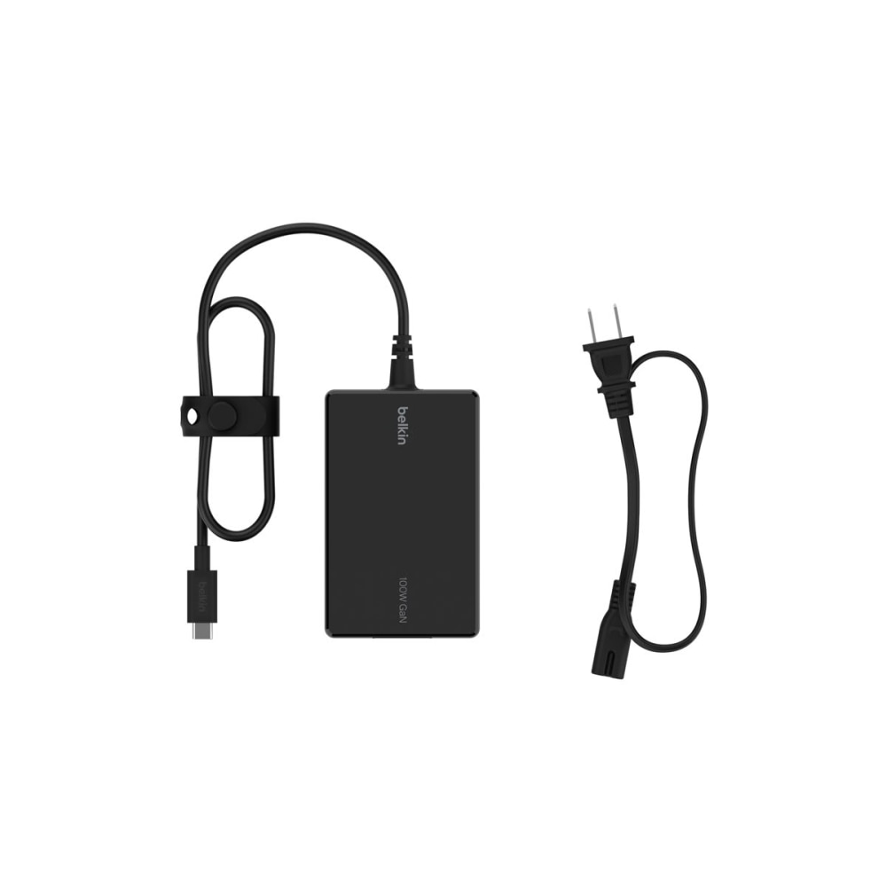 Belkin Portable USB-C Core GaN Power Adapter - 100W - w/ 8ft Power Cable - Laptop Charger - Black - 100 W - 8 ft Cable - Black MPN:INC016TTBK