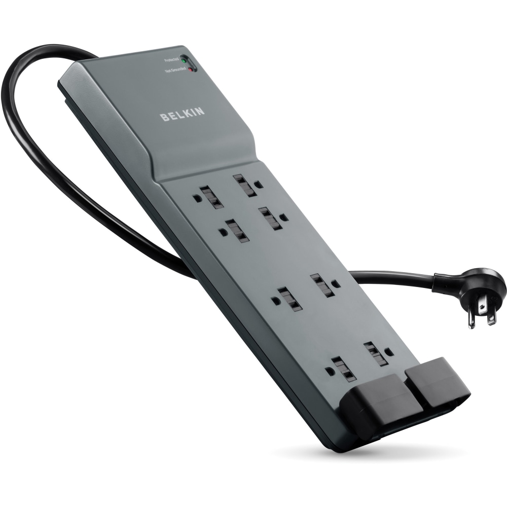 Belkin Home/Office Series Surge Protector, 8 Outlets, Phone Line Protection, 6ft Cord, 3390 Joules, Black MPN:BE108200-06