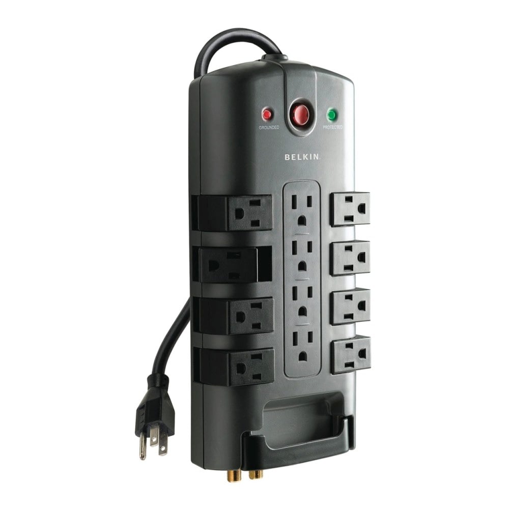 Belkin 12-Outlet Pivot Surge Protector, With Phone Line & Coaxial Protection MPN:BP112230-08