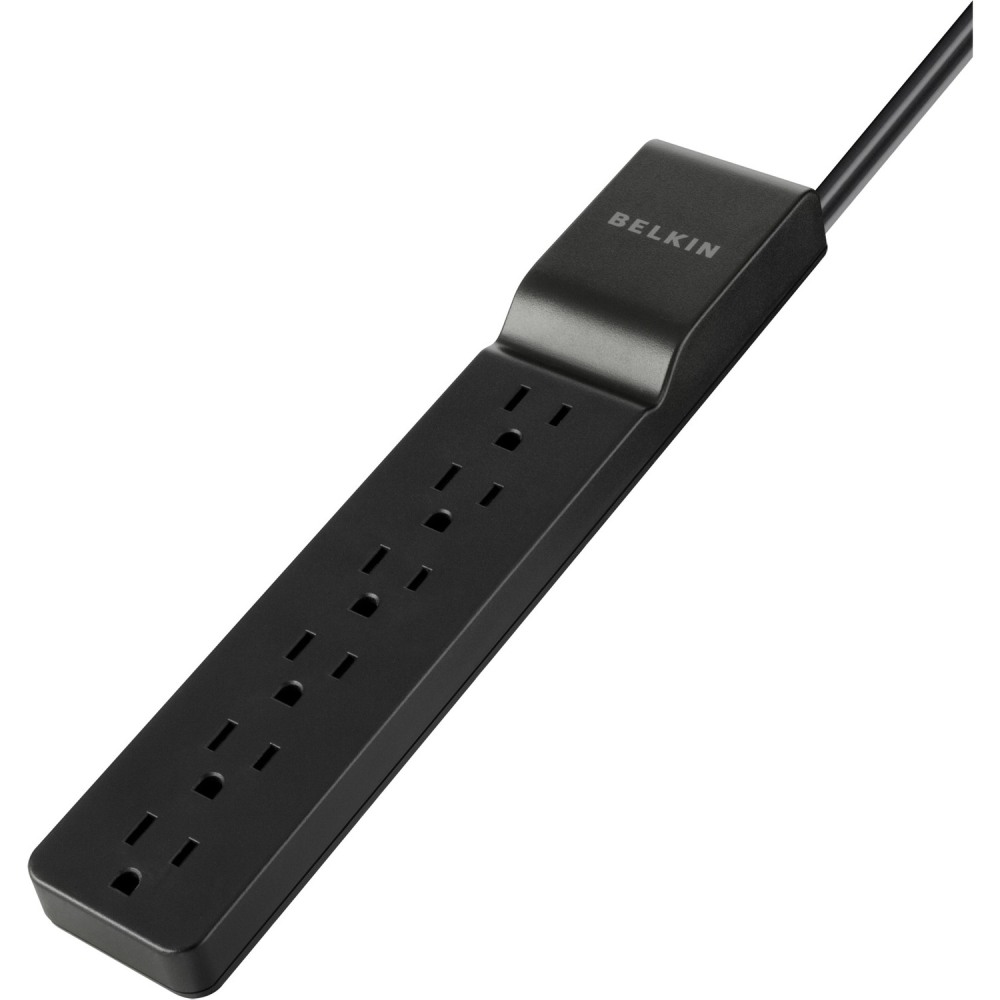 Belkin Essential Series 6-Outlet Surge Protector, 5-15/16ft, Black MPN:BSE600-06BLK-WM