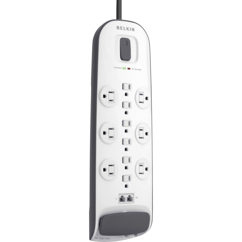 Belkin 12-outlet Surge Protector with 8 ft Power Cord with Cable/Satellite Protection - 12x AC Power - BV11223008 MPN:BV112230-08