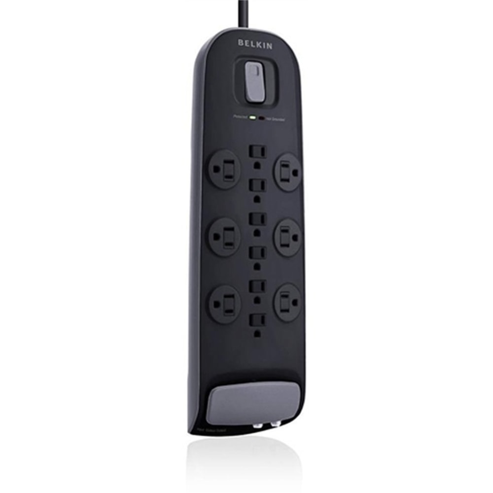 Belkin 12 Outlet Surge Protector with 8ft Power Cord - 3996 J - RJ-11 2X output lines, 1X input line - BV11223008BLK MPN:BV112230-08-BLK