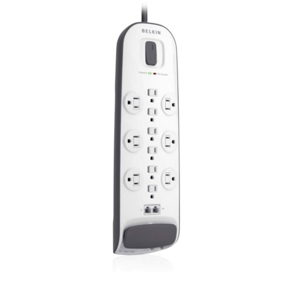 Belkin BV112234-08 12-Outlets Surge Suppressor - 8ft input cord - 3996 J - 12x AC Power - 1875 VA - 3996 J - BV11223408 MPN:BV11223408