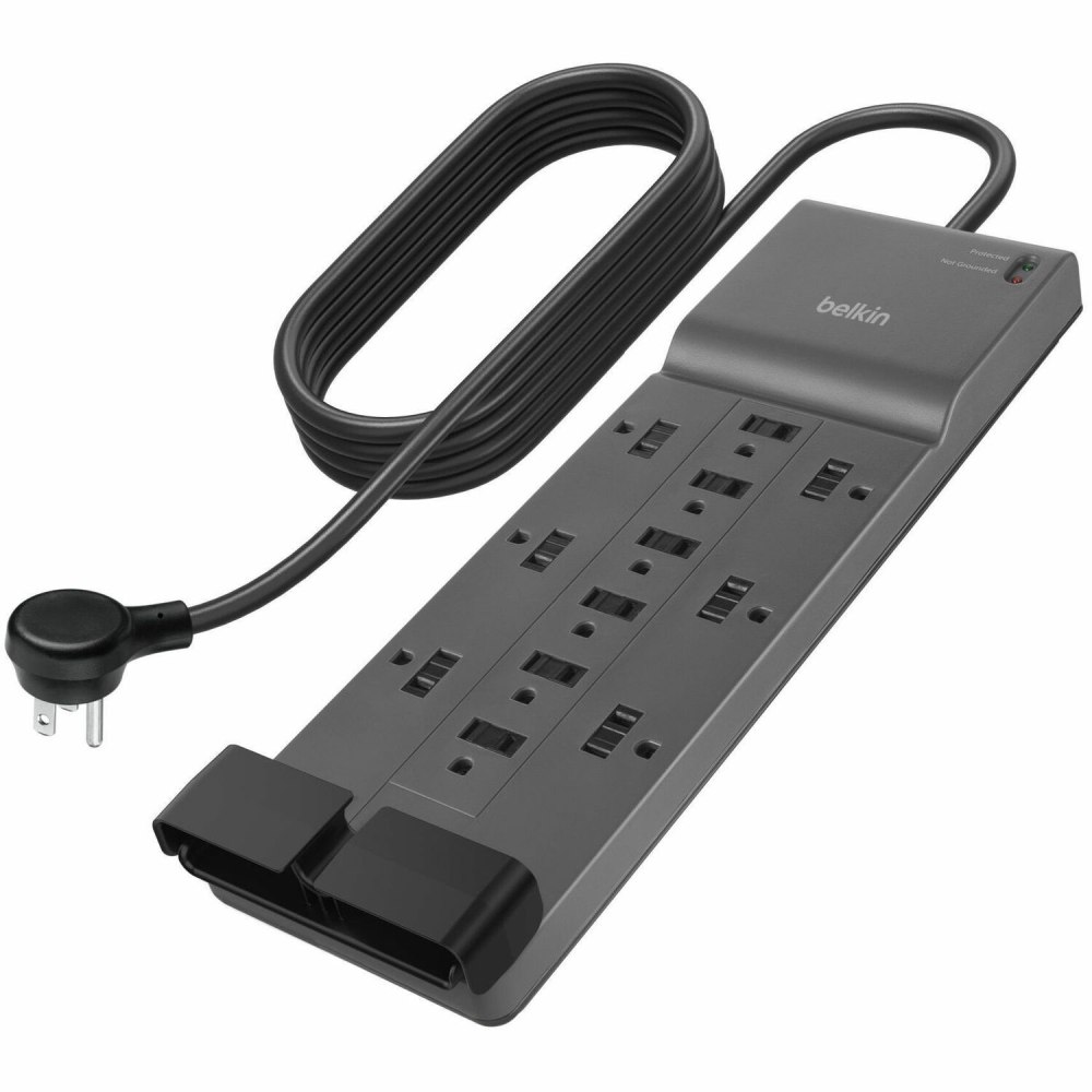 Belkin 12-Outlet Surge Protector w/ 12 AC Outlets & 2.4M Long Flat Plug Heavy-Duty Extension Cord - SRA009P12TT8 MPN:SRA009P12TT8
