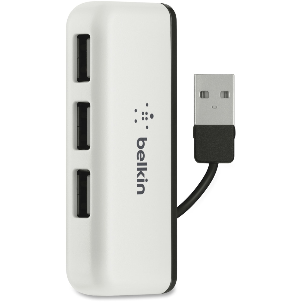 Belkin 4-Port Travel Hub - USB - Notebook, Keyboard, Mouse, Flash Drive - External - 4 USB Port(s) - 4 USB 2.0 Port(s) - Mac MPN:F4U021BT