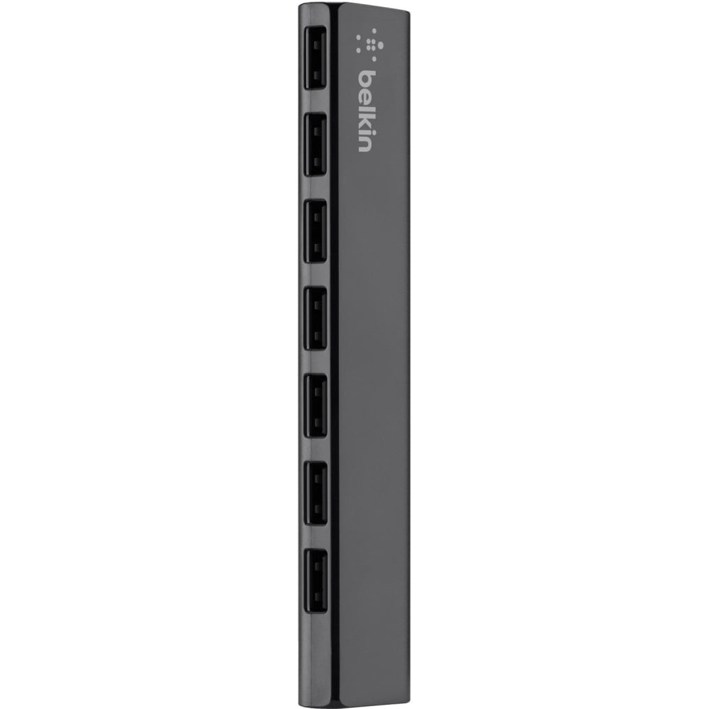 Belkin 7-Port Ultra-Slim Desktop Hub - USB - Notebook, Keyboard, Mouse, Flash Drive - External - 7 USB Port(s) - 7 USB 2.0 Port(s) - PC, Mac MPN:F4U041TT