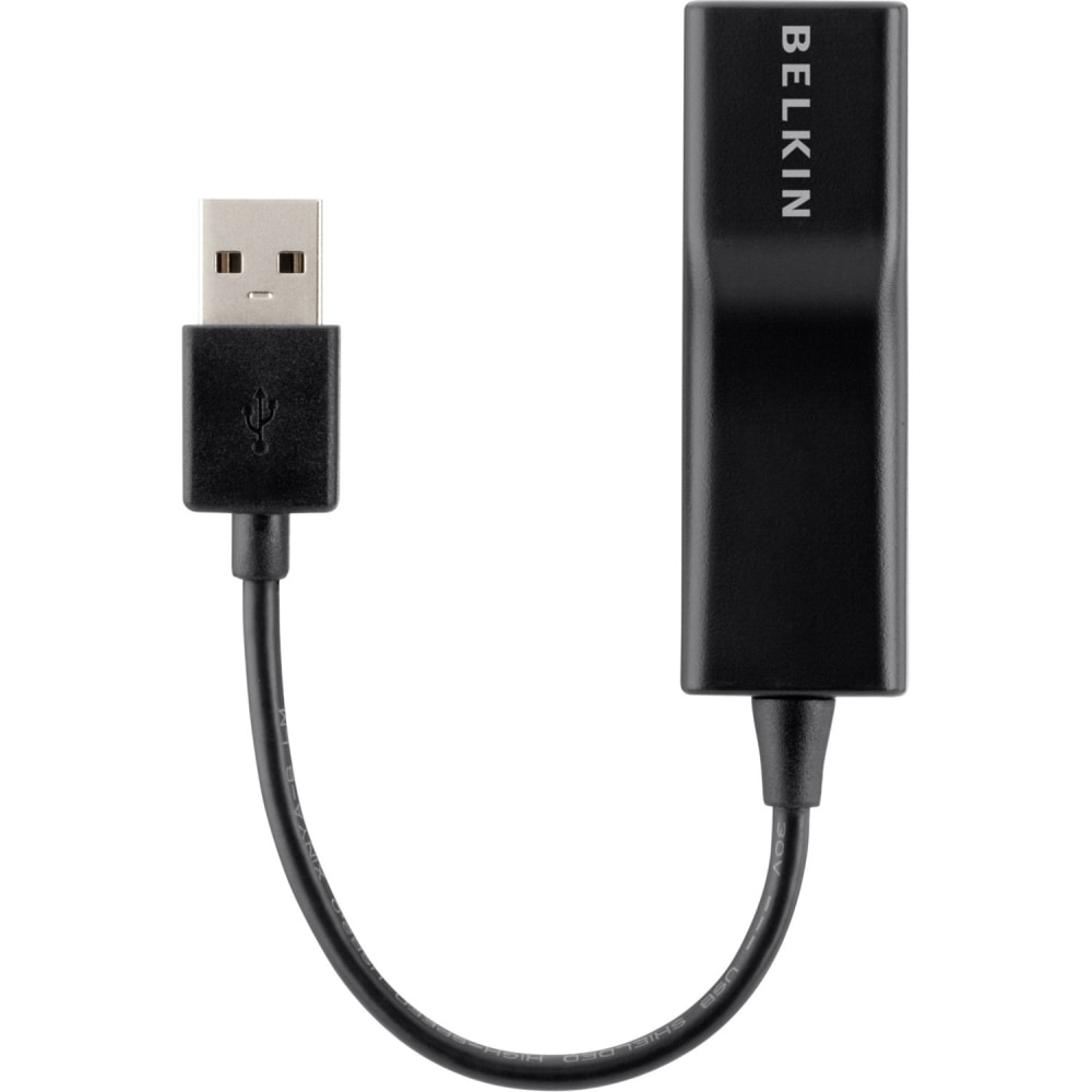 Belkin USB 2.0 Ethernet Adapter - Network adapter - USB 2.0 - 10/100 Ethernet MPN:F4U047BT