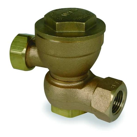 Steam Trap, 25 psi, Brass, 1/2 in, 2 Ports MPN:17C-S-2-25