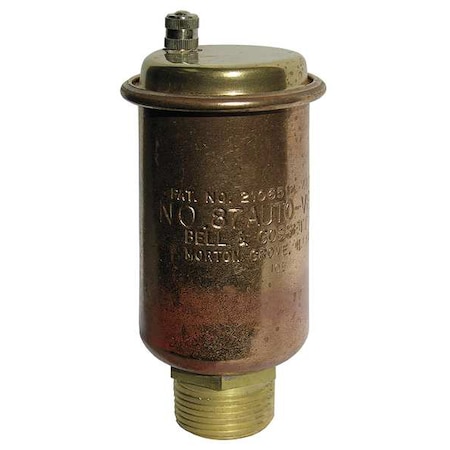Automatic Air Vent, Brass, 1/2 in FNPT, 3/4 in MNPT MPN:87