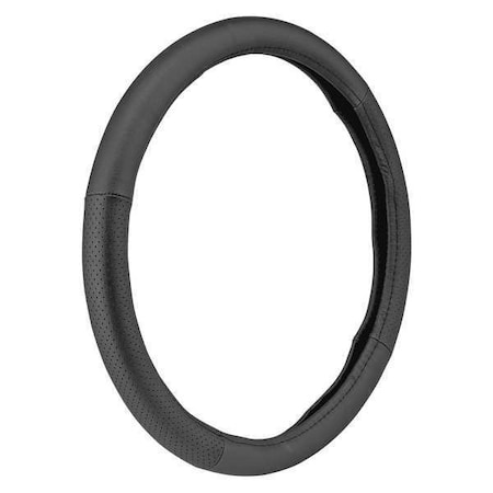 Steering Wheel Cover, Leather, Black MPN:52763-8