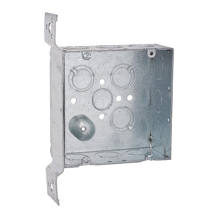 Electrical Box, 42 cu in, Wall Box Type, 2 Gangs, Steel, Square Shape MPN:254