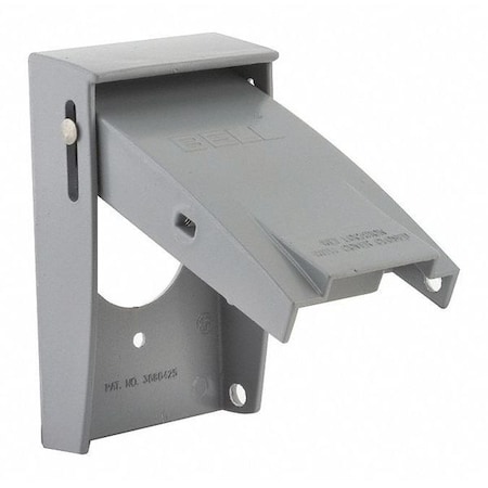 Box Cover, Single Gang Box Type, 1 Gang, Aluminum, Flip and Snap Cover Type MPN:5026-0