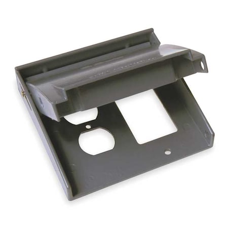 Weatherproof Cover, Double Gang Box Type, 2 Gang, Flip/Snap Cover Type MPN:5033-0